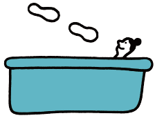 イラスト:入浴でリラックス